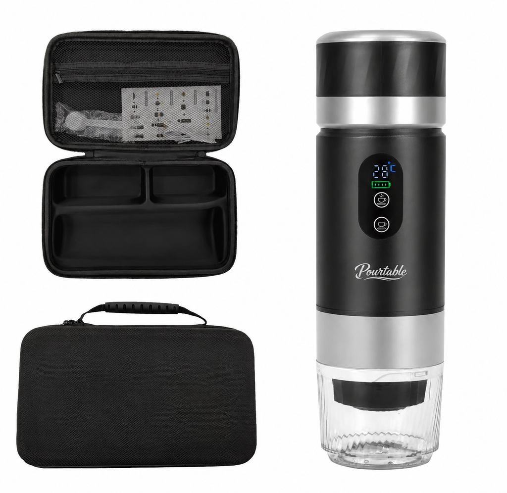 Pourtable Coffee Machine & Carrying Case