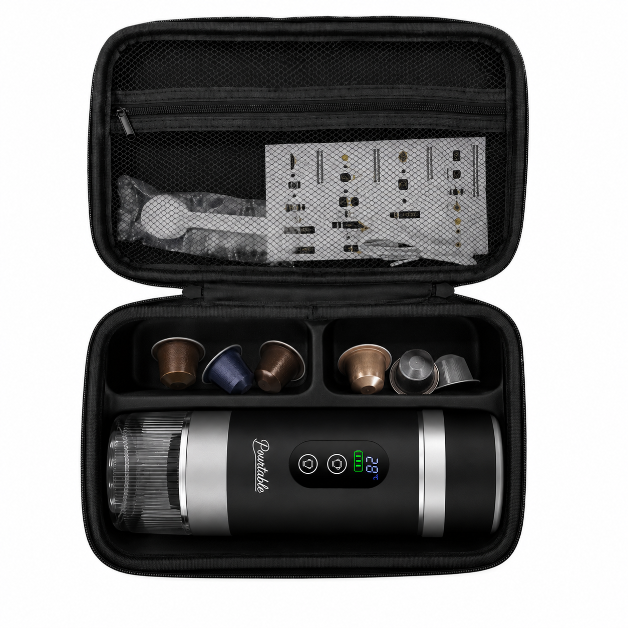 Pourtable Coffee Machine & Carrying Case